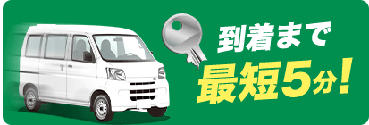 到着まで最短5分!